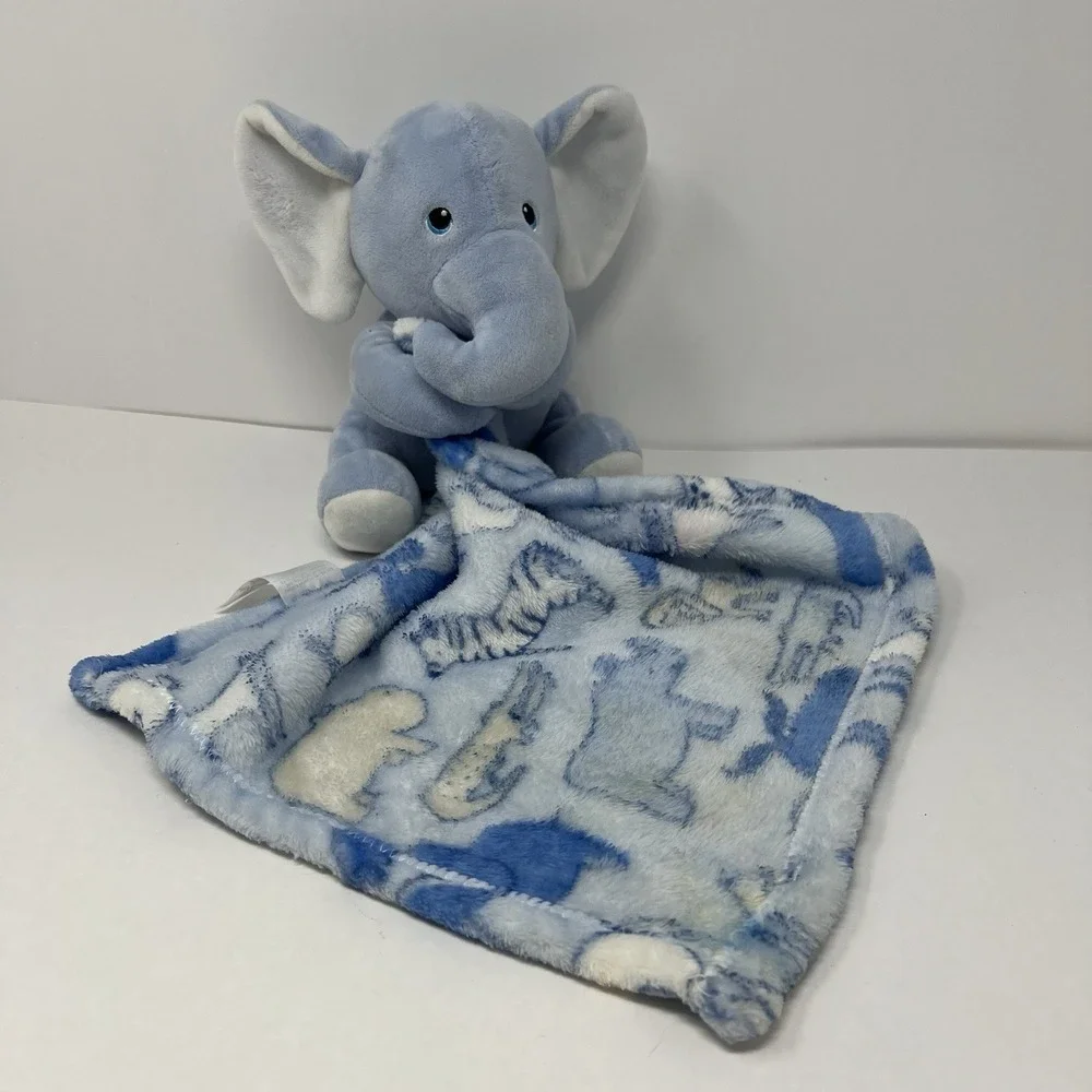 Blue Elephant Lovey baby Security lovies soft Stuffed Animal‎ Little Beginnings